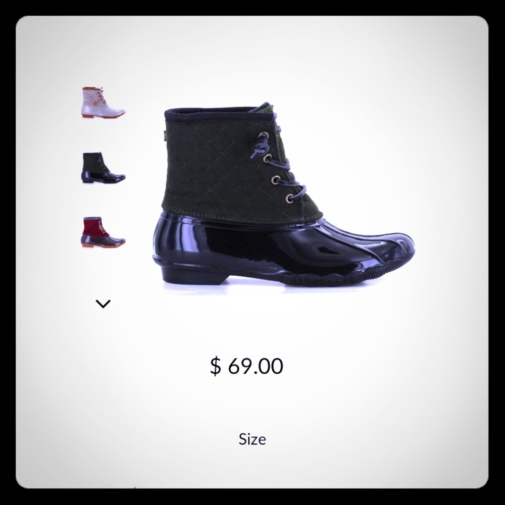 Seven 7 goose wool women's green duck boots